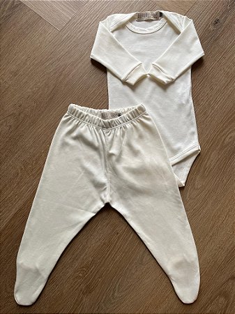 Body e Calça Algodão Pima Off White