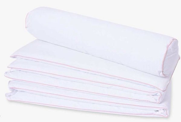 Kit de Berço Piquet e Cordone Rosa