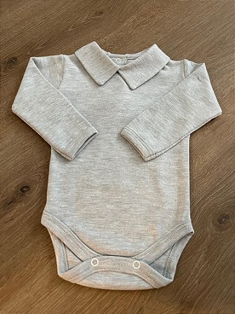 Body Algodão Cinza - TotalBaby