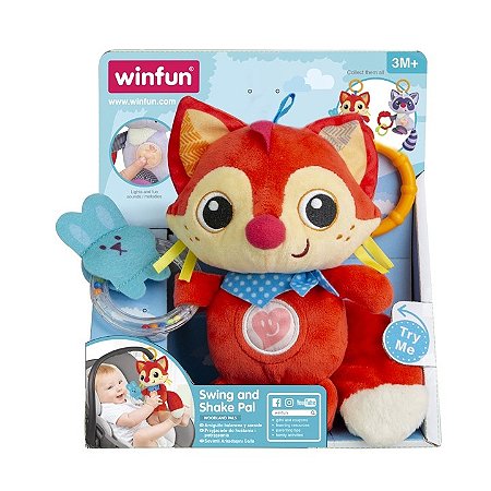 Brinquedo Pelúcia Chocalho Raposa - WinFun