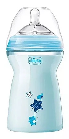 Mamadeira Step Up 330ml Fluxo Rápido (6m+) Azul - Chicco