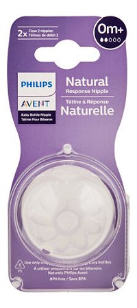 Bico de Silicone Pétala 3.0 Fluxo 2 0m+ - Avent