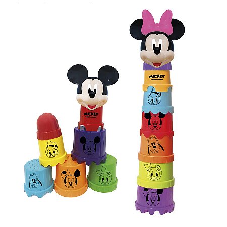 Brinquedo Copos Empilháveis Mickey