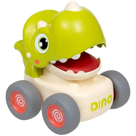 Brinquedo Carrinho Dino com Fricção e Apito Verde - Buba