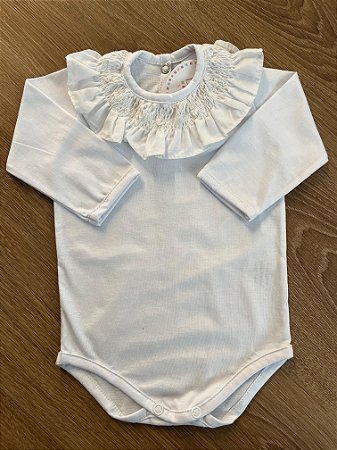 Body Gola Bordada Branco