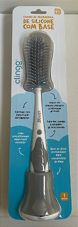 Escova De Mamadeira Silicone Com Base - Clingo