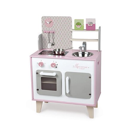 Brinquedo Cozinha De Mamadeira Macaron Rosa - Janod