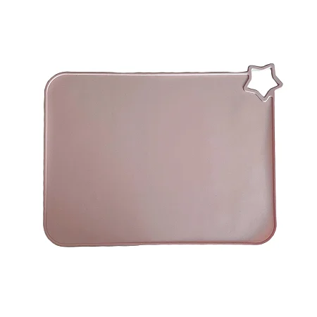 Jogo Americano Liso De Silicone Rosa Bebe