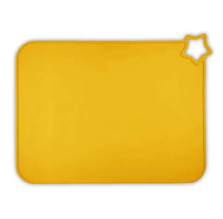 Jogo Americano Liso De Silicone Amarelo
