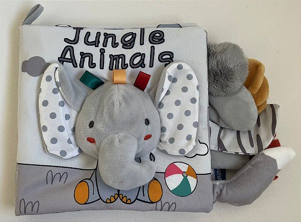 Livrinho Interativo Elefante Cinza