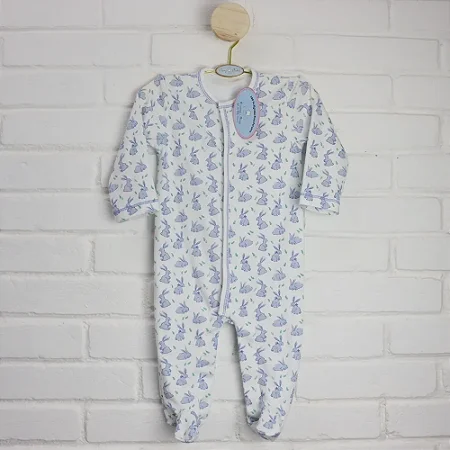 Macacão Broche Escondido - Coelhinho Azul
