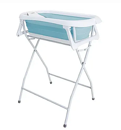 Banheira Dobrável Flex Com Suporte Azul - Kiddo
