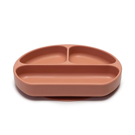 Prato Em Silicone Com Divisórias Infanti Terracota