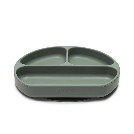 Prato Em Silicone Com Divisórias Infanti Verde