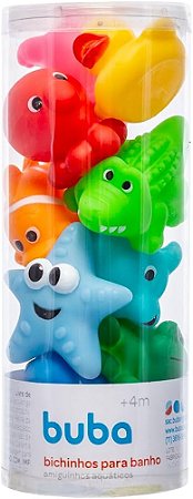 Brinquedo de Banho Amiguinhos Aquáticos 10un - Buba