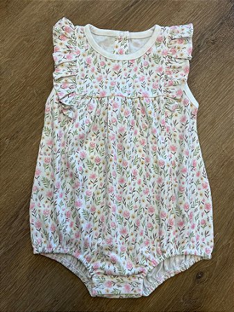 Body sem Manga Estampado Pima Peruano Florecitas