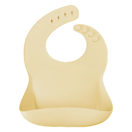 Babador em Silicone com Cata Migalhas Mellow Yellow - Minikoioi