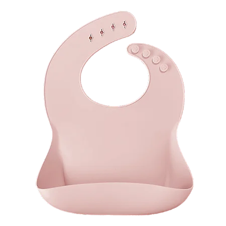 Babador em Silicone com Cata Migalhas Pinky Pink - Minikoioi