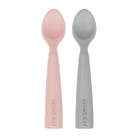 Colheres em Silicone Scooper Pinky Pink/ Powder Grey - Minikoioi