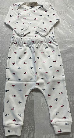 Conjunto Canelado Body E Calça Avião