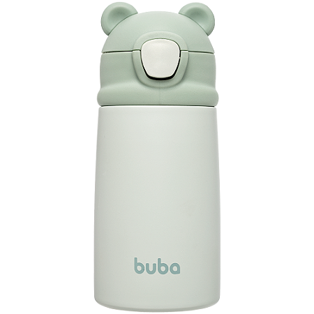 Garrafa Termica Parede Dupla Ursinho Verde - Buba