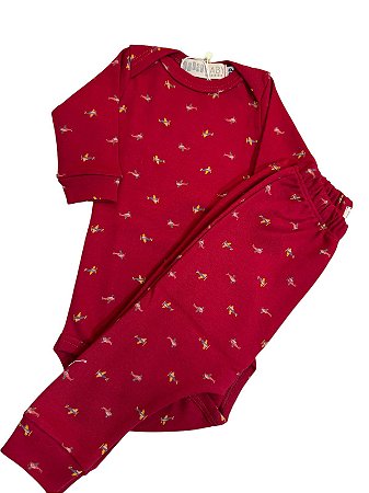 Conjunto Body E Calça Vermelho