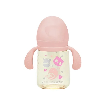 Copo Treinamento de Transição com Bico em Silicone Rosa  180ml - Marcus & Marcus