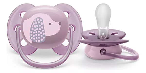 Chupeta Ultra Soft Lilás Decorada 6-18 meses SCF092/05 - Avent