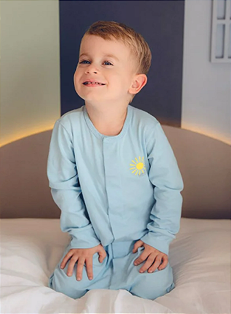 Macacão Magnético Azul Bebê Sunshine