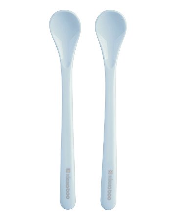 Kit com 2 Colheres de Silicone Brighty Blue - Kikkaboo
