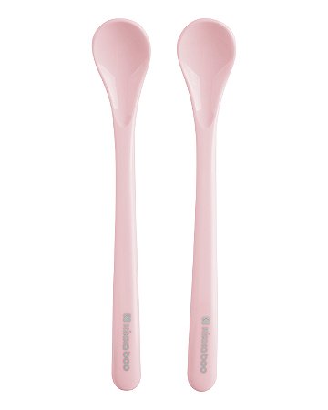 Kit com 2 Colheres de Silicone Brighty Pink - Kikkaboo