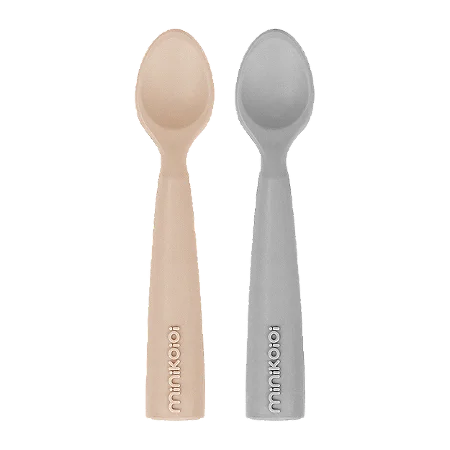 Colheres em Silicone Scooper Bubble Beige/Powder Grey - Minikoioi
