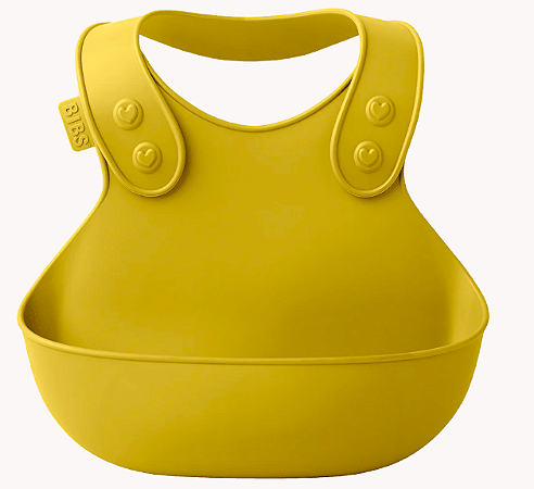 Babador em Silicone Amarelo Bibs