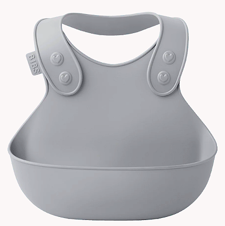 Babador em Silicone Azul Bibs