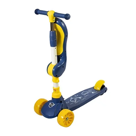 Patinete Blaster Infantil com Assento e Luz de Led - Kababy