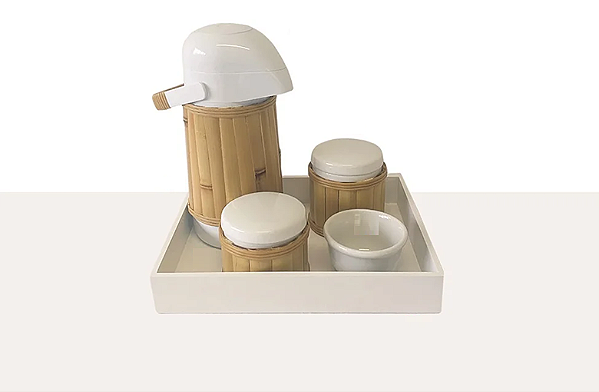Kit de Higiene Bambu com Branco