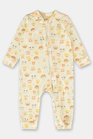 Macacão Estampada com Zíper Farm Menina