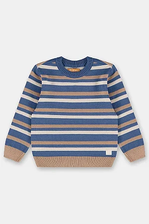 Blusão em Tricot Azul Captain's