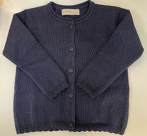 Casaco Tricot Azul Marinho
