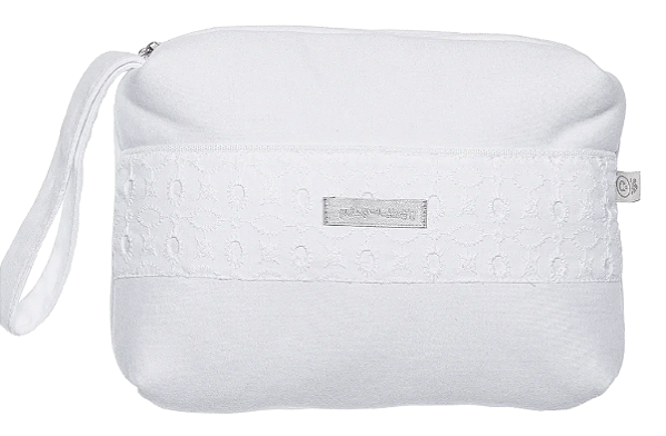 Necessaire com Porta Lenço Lese Branco