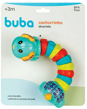 Cachorrinho Divertido com Chocalho e Mordedor - Buba