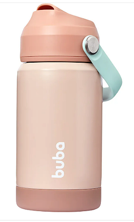 Copo Térmico Parede Dupla com Canudo Blush - Buba