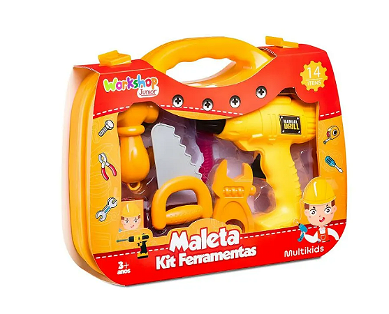 Maleta Kit Ferramentas Workshop Jr Multikids