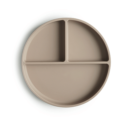 Prato de Silicone com Divisórias e Ventosa Argila Mushie