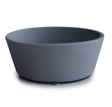 Bowl de Silicone com Ventosa Azul Mushie