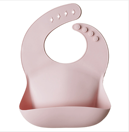 Babador Cata Migalhas em Silicone Rosa - Mushie