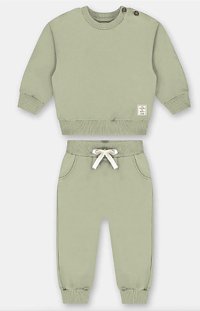Conjunto com Blusão e Calça Nature Unissex para Bebê Verde