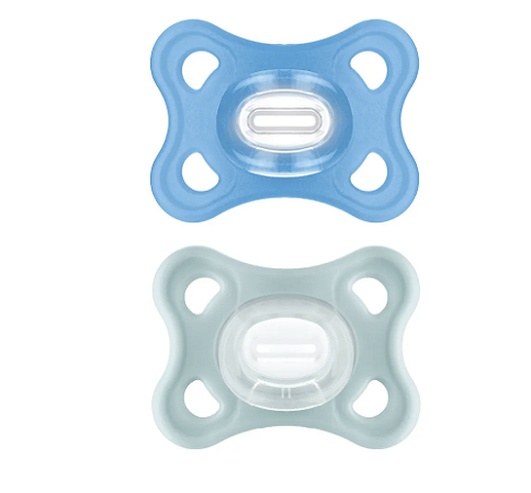 Chupeta MAM Comfort 100% silicone - 0-6 meses Menino - Embalagem Dupla