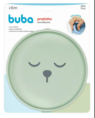 Pratinho Em Silicone Com Ventosa Gummy Verde  - Buba