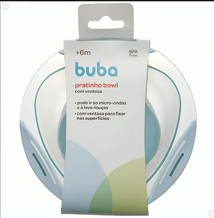Pratinho Bowl Azul Com Ventosa  - Buba